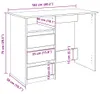 vidaXL Scrivania bianca 102x50x75 cm materiale a base di Anteprima dell’immagine prodotto 8