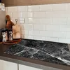 KitchenYeah© Herdabdeckplatte Marmor - Stein - Schwarz , Produktbild-Vorschau 5