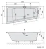 Raumspar Badewanne ANDRA, 180x90x45cm, links, schwarz matt Produktbild-Vorschau 2