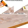 Tischschutz  90x135cm  Tischdecke Weiß FLOKY Rose mattiert Produktbild-Vorschau 4