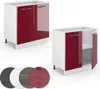 Spülenunterschrank Vicco Fame-Line Bordeaux Hochglanz 80 cm Produktbild-Vorschau 6