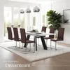 A dining room scene with a table and chairs, set for a meal. Náhled obrázku produktu