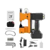 A portable sewing machine and its accessories are laid out on a white background. Náhled obrázku produktu