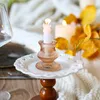 Omgoods - Set van 6 Ribbelglas Kaarsenhouders in Amber Productafbeelding-voorbeeld 5