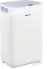 A white dehumidifier with a gray top grille and a digital display. Produktbild-Vorschau