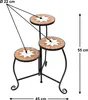 DanDiBo Escalier pour fleurs Mosaïque Rond 55 cm Étagère Voir les images du produit 2