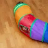 Intirilife Katzentunnel in Regenbogenfarben - 120 cm Länge Produktbild-Vorschau 4
