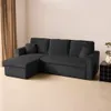 sweeek - Ecksofa mit Schlaffunktion, Cord-Bezug, breit Produktbild-Vorschau 6