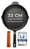 Gusseisenpfanne Induktion 32 cm ungeschliffen, universell, Produktbild-Vorschau 1