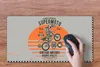MuchoWow® Mauspad Mousepad Mancave - CrossMotorrad - Produktbild-Vorschau 3