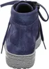 A close-up view of the back of a blue suede boot with a grey textured sole. Produktbild-Vorschau