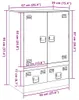 vidaXL Highboard noir 67x39x95 cm acier Voir les images du produit 8