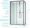 Cabine de douche rectangulaire 110x80x197 cm - Porte Voir les images du produit 4