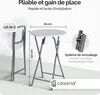 CASARIA® 2x Table de cocktail ronde aspect bois 110 cm Ø60 Voir les images du produit 2