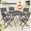 CASARIA® Polyrattan Klappstuhl 2er Set Anthrazit leicht Produktbild-Vorschau 7