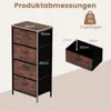 Product dimensions and load capacity information for a chest of drawers. Anteprima dell’immagine prodotto