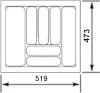 ORGA-BOX I Besteckeinsatz 519 x 473 lavagrau mit Produktbild-Vorschau 4
