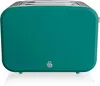 A teal toaster is shown from the front on a white background. Podgląd zdjęcia produktu