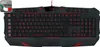 A gaming keyboard with red backlighting. Produktbild-Vorschau