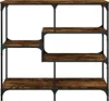 vidaXL Stolik konsola dąb wędzony 103x32x95 cm materiał Podgląd zdjęcia produktu 4