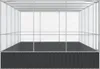 vidaXL Voliere mit Erweiterung Silbern 518x307x212 cm Stahl Produktbild-Vorschau 4