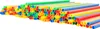 A pile of colorful plastic straws arranged in a jumbled manner against a white background. Podgląd zdjęcia produktu
