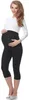 Be Mammy 3/4 Umstandsleggings aus Viskose BE-03 (Schwarz, Produktbild-Vorschau 3