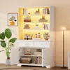 MODFU Multifunktionsvitrine Standvitrine mit 2 Schranktüren Produktbild-Vorschau 1