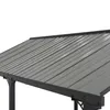 A close-up view of a gray metal roof of a carport or pavilion. Produktbild-Vorschau