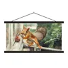 MuchoWow® Textilposter Eichhörnchen - Fenster - Herbst - Produktbild-Vorschau 1