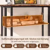 Bureau rabattable COSTWAY avec compartiment de rangement, Voir les images du produit 5