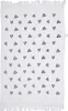 Clayre & Eef Gästehandtuch 40x66 cm Weiß Baumwolle Herzen Produktbild-Vorschau 2