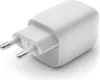 A white dual USB-C PD charger with EU plug. Náhľad obrázku produktu