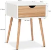 Meerveil Table de nuit avec tiroir, armoire d'appoint, Voir les images du produit 4