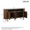Merax Sideboard mit 3 Wellentüren und Massivholzbeine, Produktbild-Vorschau 9