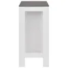 A white bar table with a gray top and an open shelf. Náhled obrázku produktu