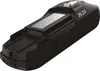 A black battery pack with silver accents and markings. Voir les images du produit