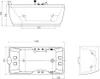 Whirlwanne GAVINO - 1 Sitzer - 140L - 75 x 150 x H.59 cm - Produktbild-Vorschau 6