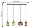 Globo Lighting Hängeleuchte Metall messingfarben, 4x E27 Produktbild-Vorschau 10