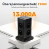 TESSAN 8 Fach Mehrfachsteckdose mit 1 USB C 3 USB A Produktbild-Vorschau 5