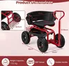 Fotel na kółkach, mobilny wózek warsztatowy z regulowanym Podgląd zdjęcia produktu 5