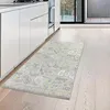 Tapis de cuisine beige lavable avec inscription "Coffee" en Voir les images du produit 1