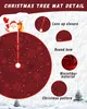 Weihnachtsbaumdecke rund 120 cm, Rot Weihnachtsbaum Teppich Produktbild-Vorschau 3