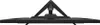 The back of a black computer monitor stand. Produktbild-Vorschau