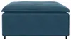 vidaXL Modulares Sofa Fußhocker-Modul Blau 100x100x48 cm Produktbild-Vorschau 3