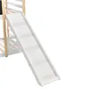 A close-up view of a white slide attached to a wooden bunk bed. Náhled obrázku produktu