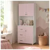 Schrank Rosa Weiß, 180 cm hoch, 80 cm breit, 40 cm tief, Produktbild-Vorschau 1