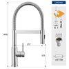 Küchenarmatur Gebürstet Spiralfeder Magnetisch, Wasserhahn Produktbild-Vorschau 3