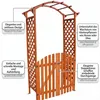 Arco di rose in legno con porta Pergola ad arco traliccio Anteprima dell’immagine prodotto 5