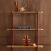 sweeek - Bücherregal mit gewölbtem Metall und Holzdekor, 6 Produktbild-Vorschau 8